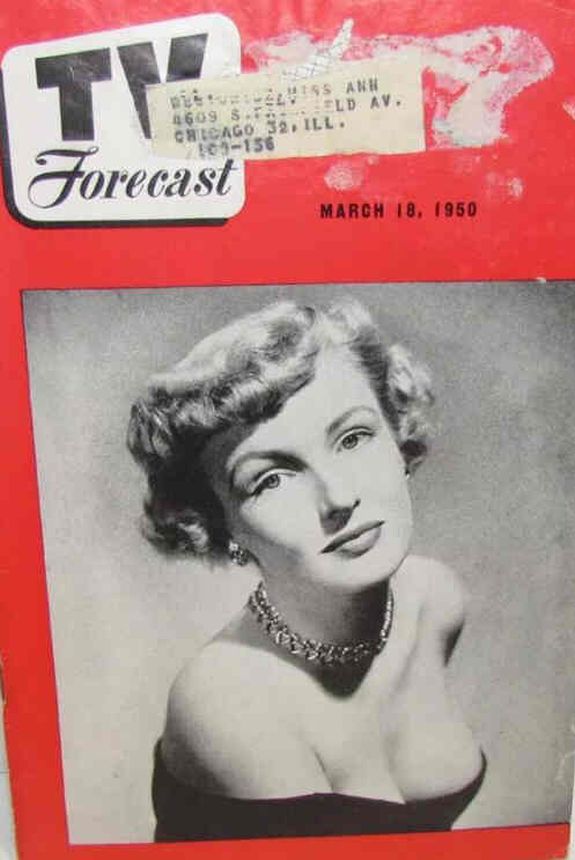 TV FORECAST magazine side cover 18 March 1952