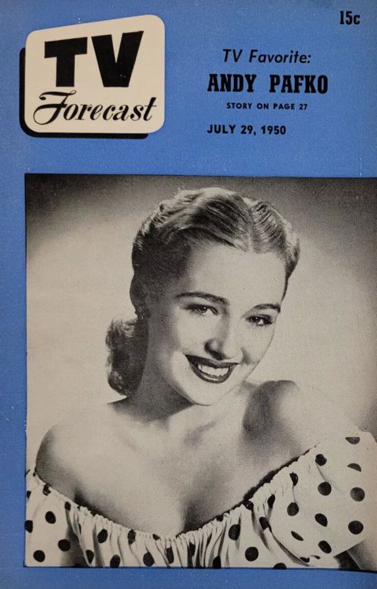 TV FORECAST magazine side cover 29 July 1950