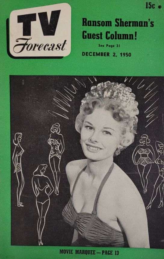 TV FORECAST magazine side cover 2 December 1950