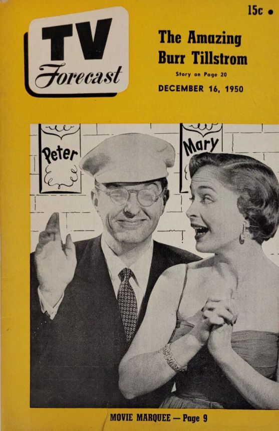 TV FORECAST magazine side cover 16 December 1950