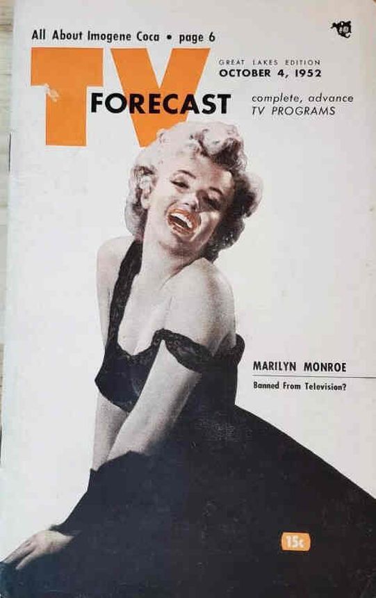 TV FORECAST magazine side cover 4 October 1952