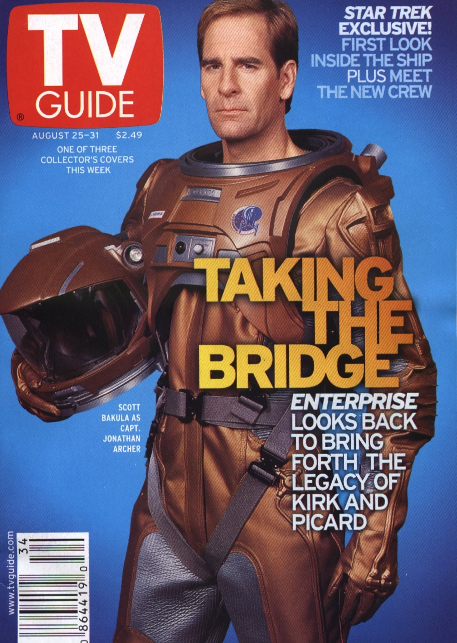 TV GUIDE USA magazine side cover  Vol 49 No  34 25 August 2001