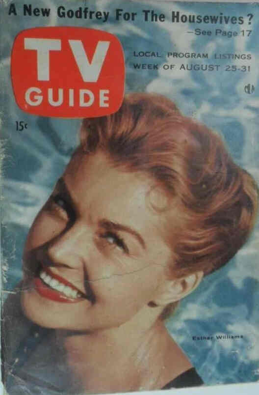TV GUIDE USA magazine side cover 25 August 1956