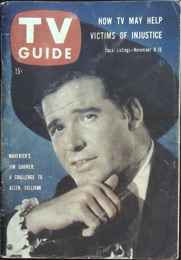 TV GUIDE USA magazine side cover 9 November 1957