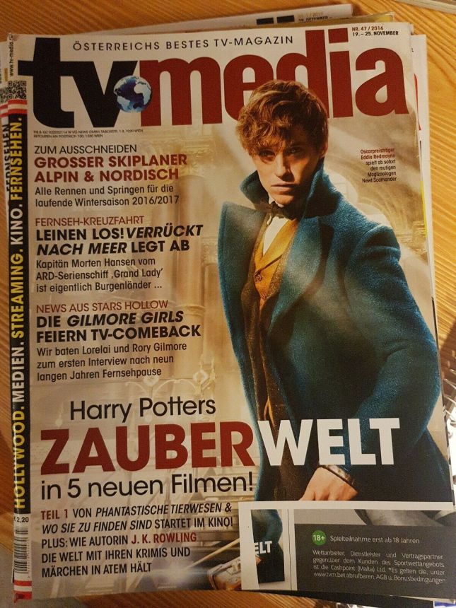TV MEDIA magazine side cover Issue 47 19 November 2016