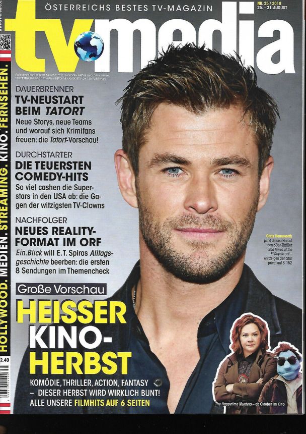 TV MEDIA magazine side cover Issue 35 25 August 2018