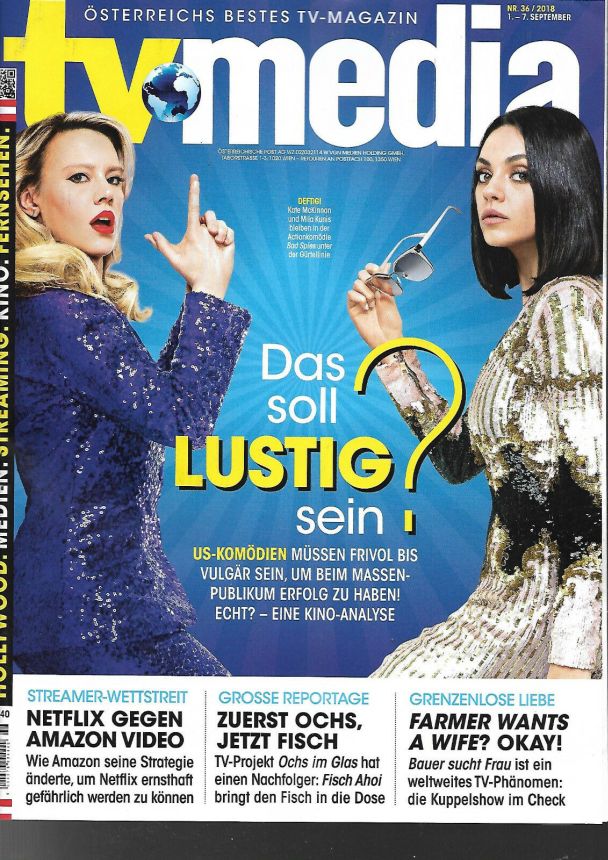 TV MEDIA magazine side cover Issue 36 1 September 2018