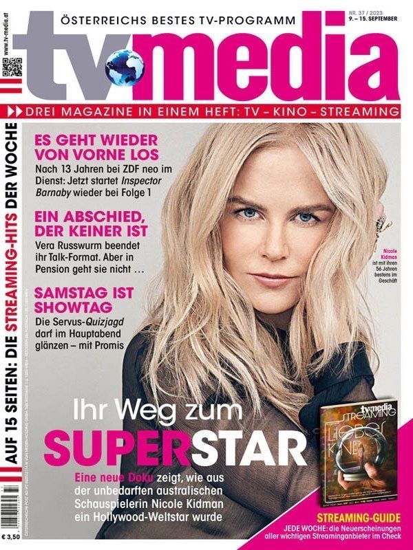 TV MEDIA magazine side cover 9 September 2023