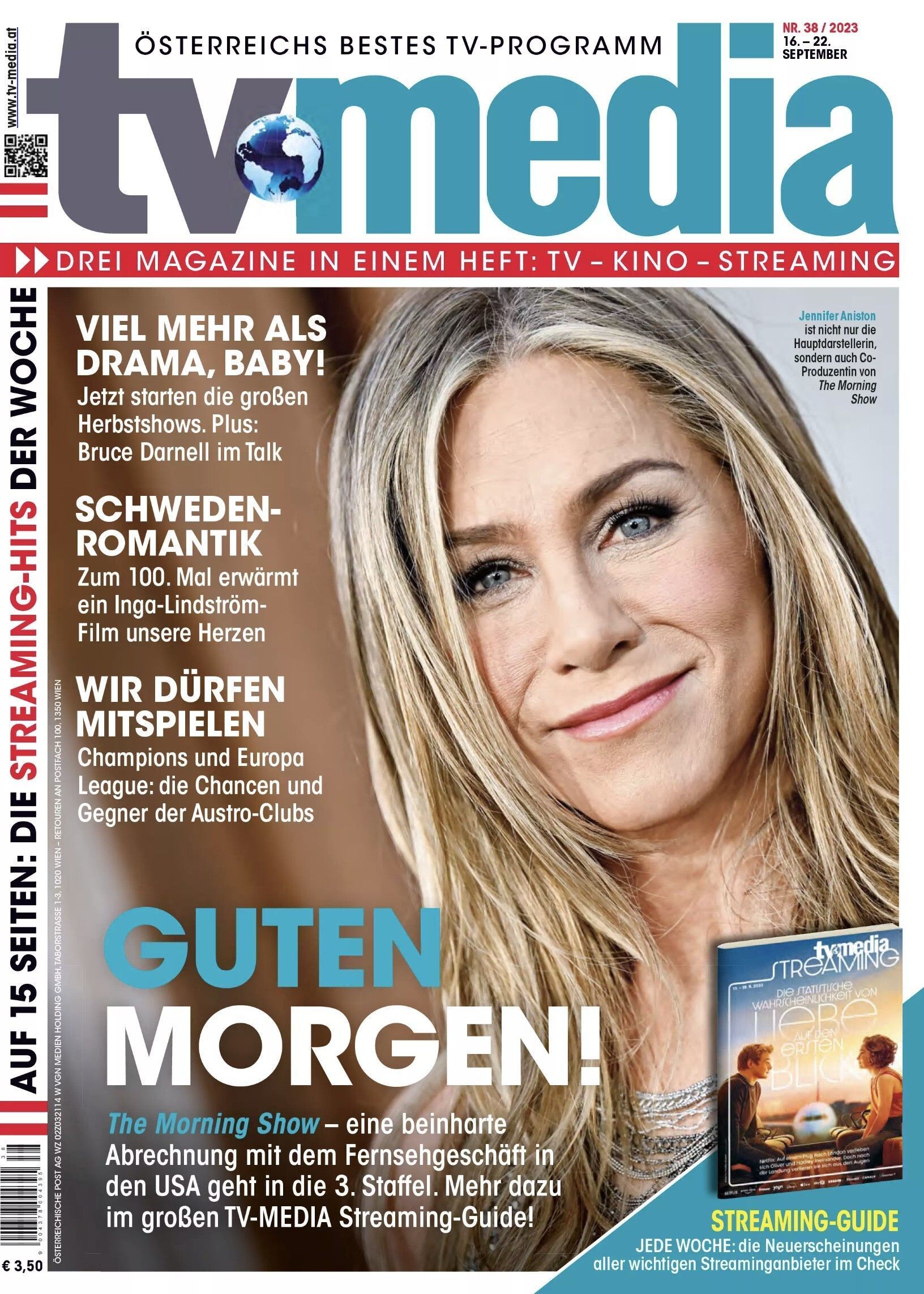 TV MEDIA magazine side cover 16 September 2023