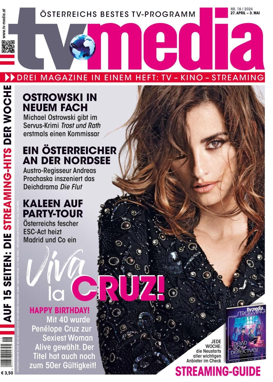 TV MEDIA magazine side cover 27 April 2024