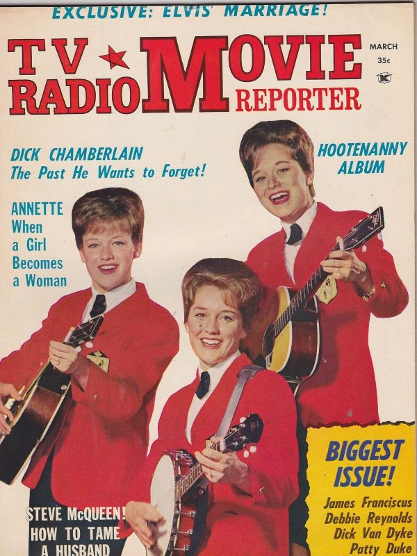 TV AND MOVIE REPORTER magazine side cover  March 1964