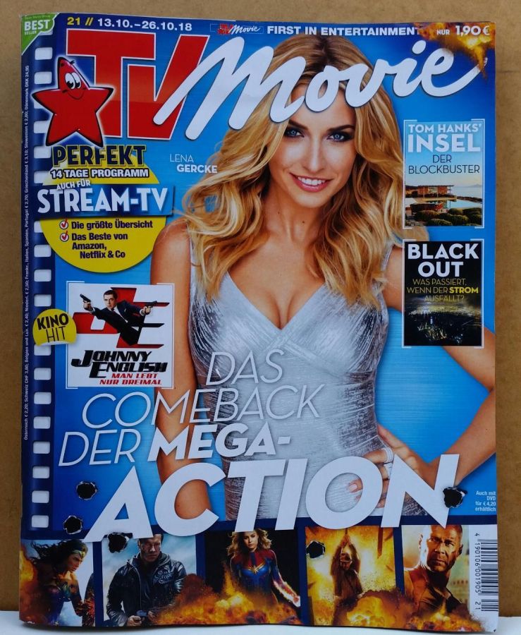 TV MOVIE magazine side cover Issue 21 13 October 2018
