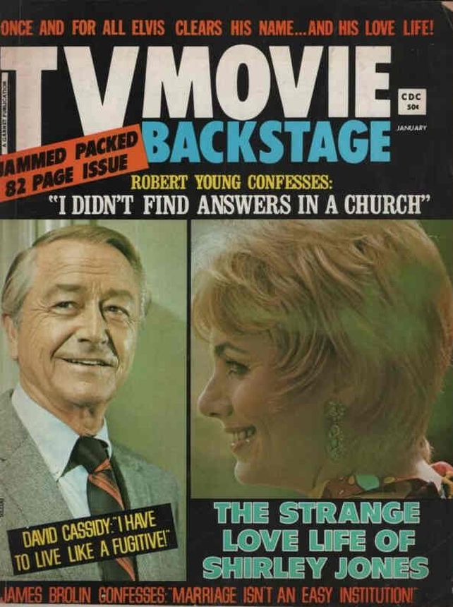 TV MOVIE BACKSTAGE magazine side cover  January 1972