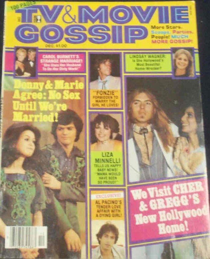 TV AND MOVIE GOSSIP magazine side cover  December 1976