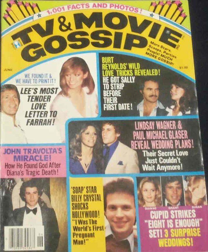 TV AND MOVIE GOSSIP magazine side cover  June 1978