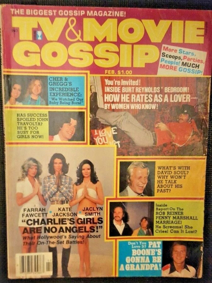TV AND MOVIE GOSSIP magazine side cover Issue 6  February 1977