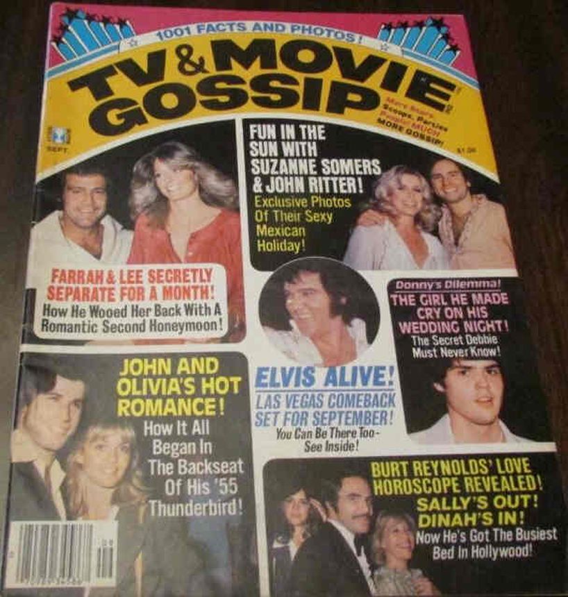 TV AND MOVIE GOSSIP magazine side cover  September 1978