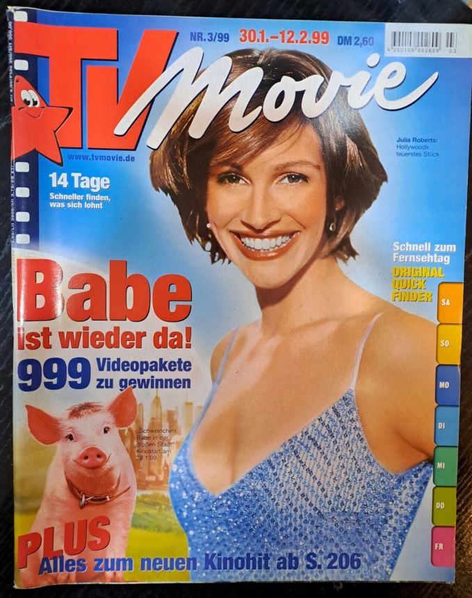 TV MOVIE magazine side cover 30 January 1999
