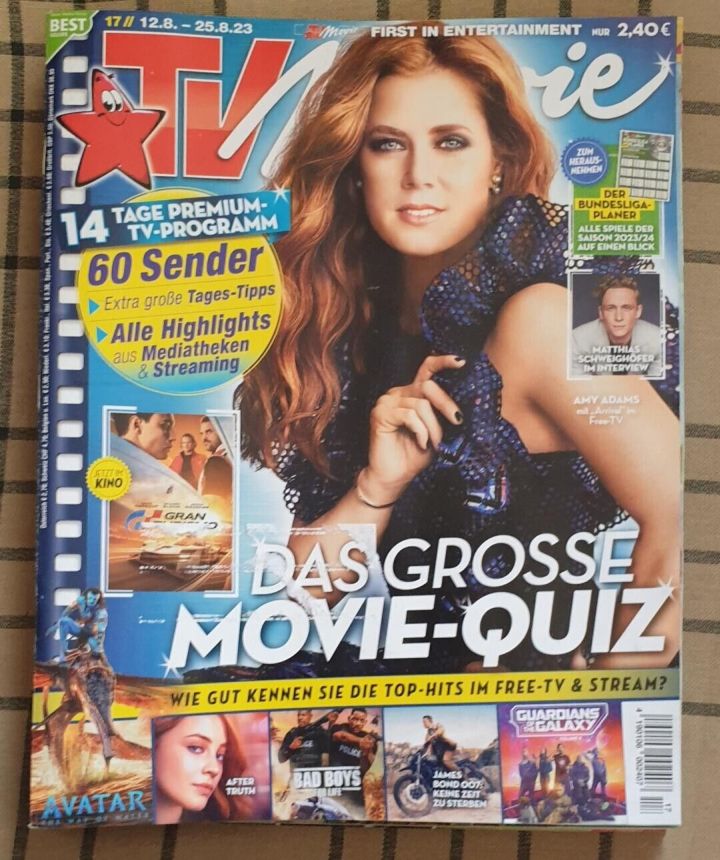 TV MOVIE magazine side cover 12 August 2023