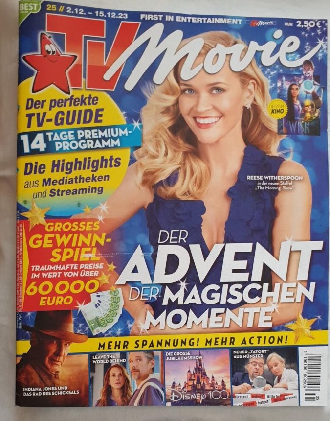 TV MOVIE magazine side cover 2 December 2023
