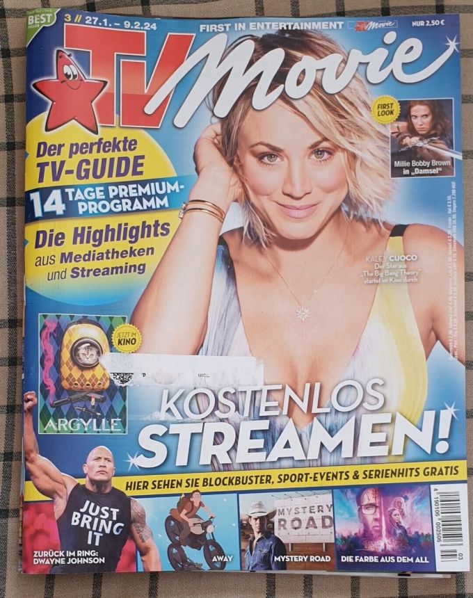 TV MOVIE magazine side cover 27 January 2024