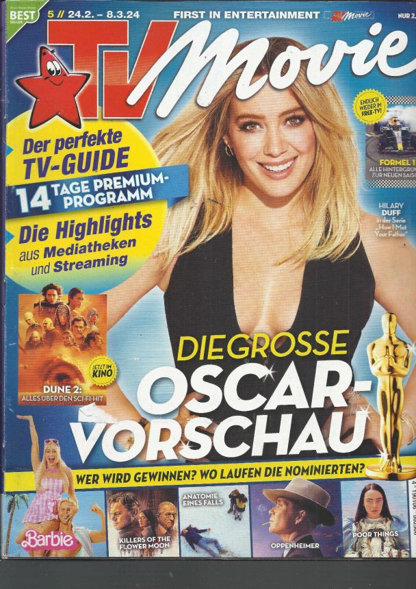 TV MOVIE magazine side cover 24 February 2024
