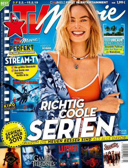 TV MOVIE magazine side cover Issue 3 2 February 2019