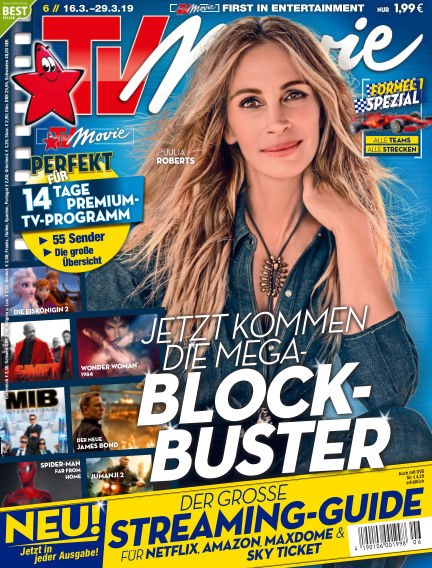 TV MOVIE magazine side cover Issue 6 16 March 2019