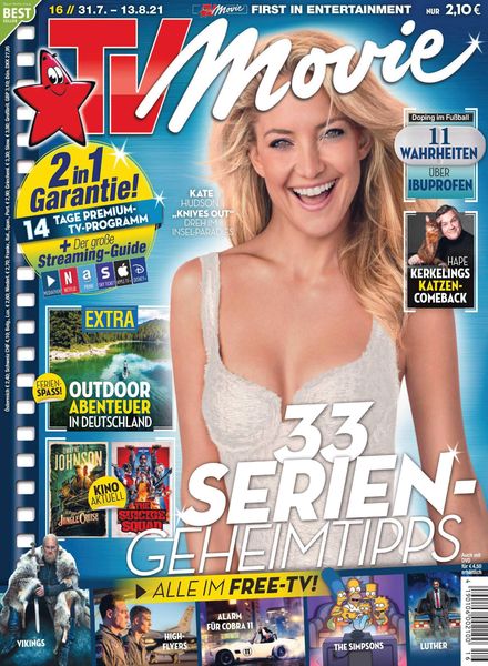 TV MOVIE magazine side cover Issue 16 31 July 2021