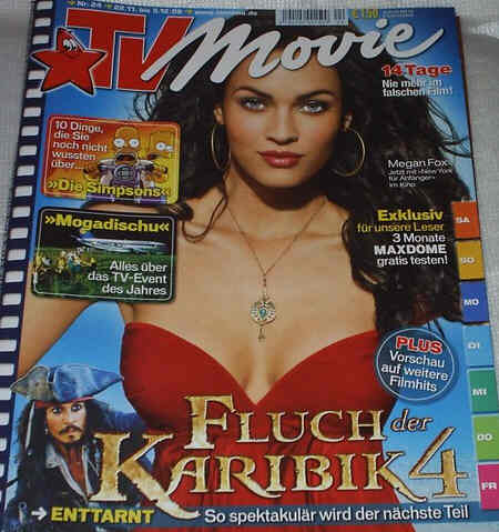 TV MOVIE magazine side cover Issue 24 November 2008