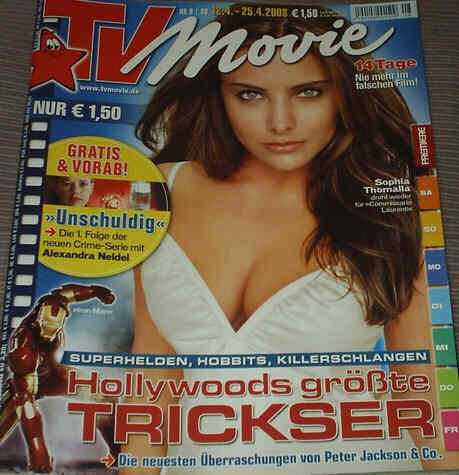 TV MOVIE magazine side cover Issue 8 April 2008