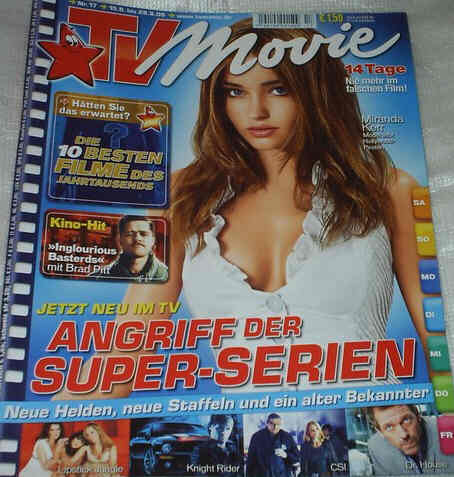 TV MOVIE magazine side cover Issue 17 August 2009
