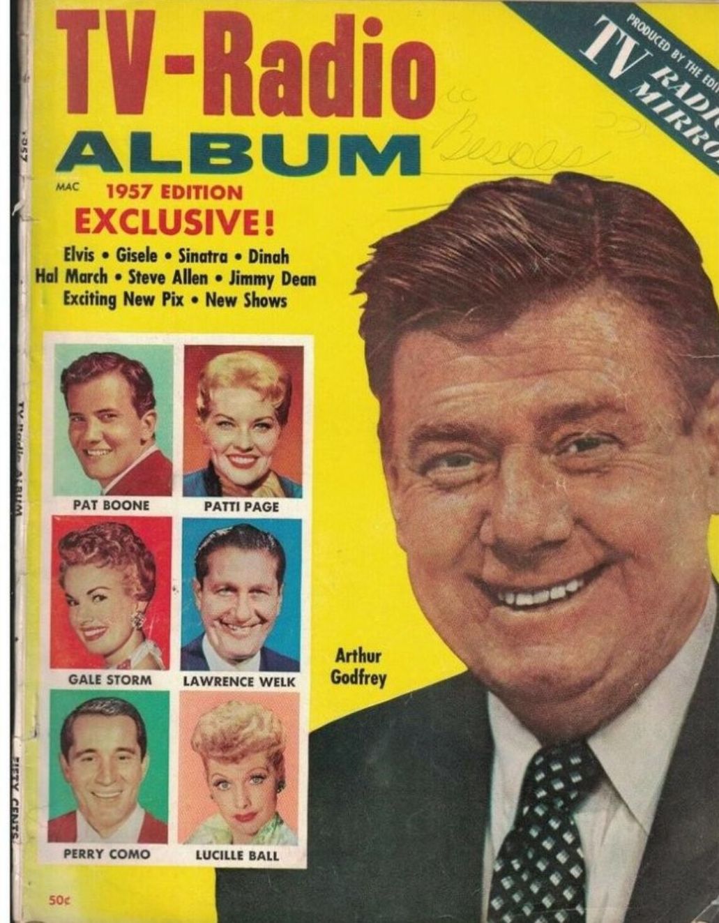 TV RADIO ALBUM magazine side cover   1957