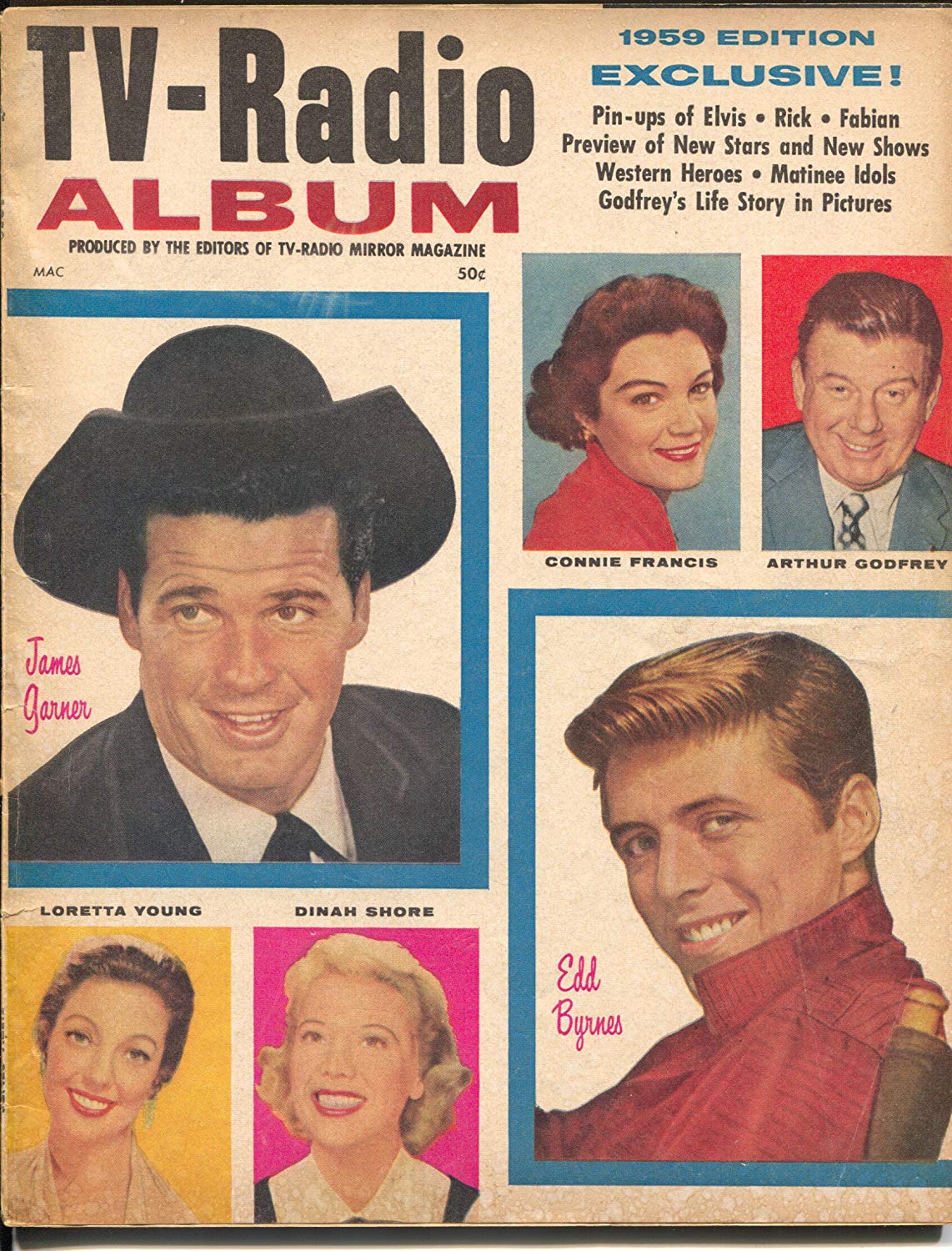 TV RADIO ALBUM magazine side cover   1959
