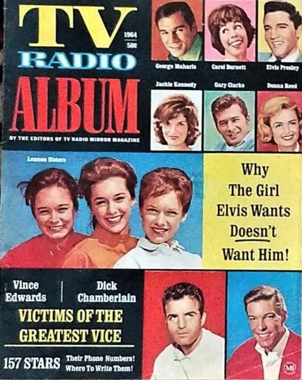 TV RADIO ALBUM magazine side cover   1964