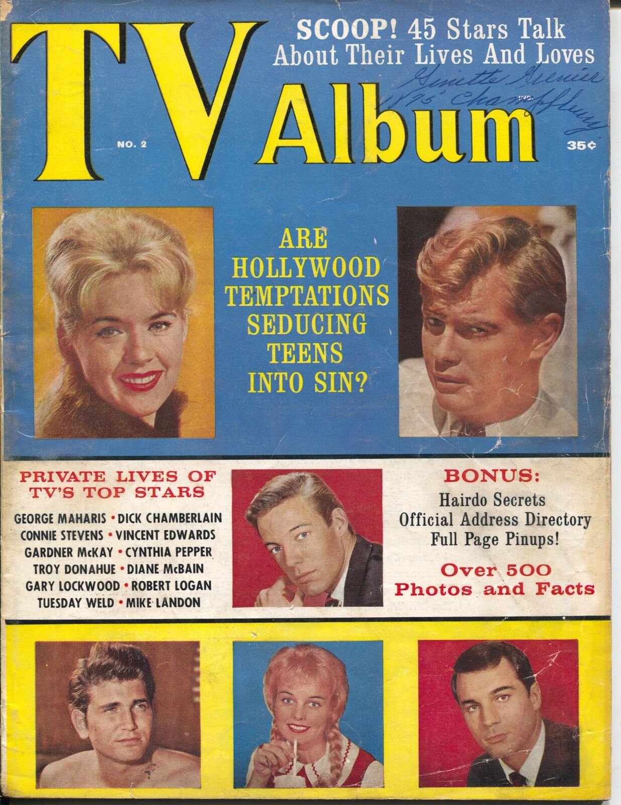 TV AND MOVIE ALBUM magazine side cover Issue 2   1962