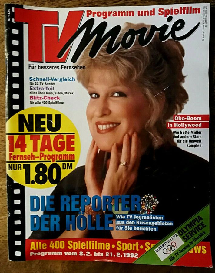 TV MOVIE magazine side cover 8 February 1992