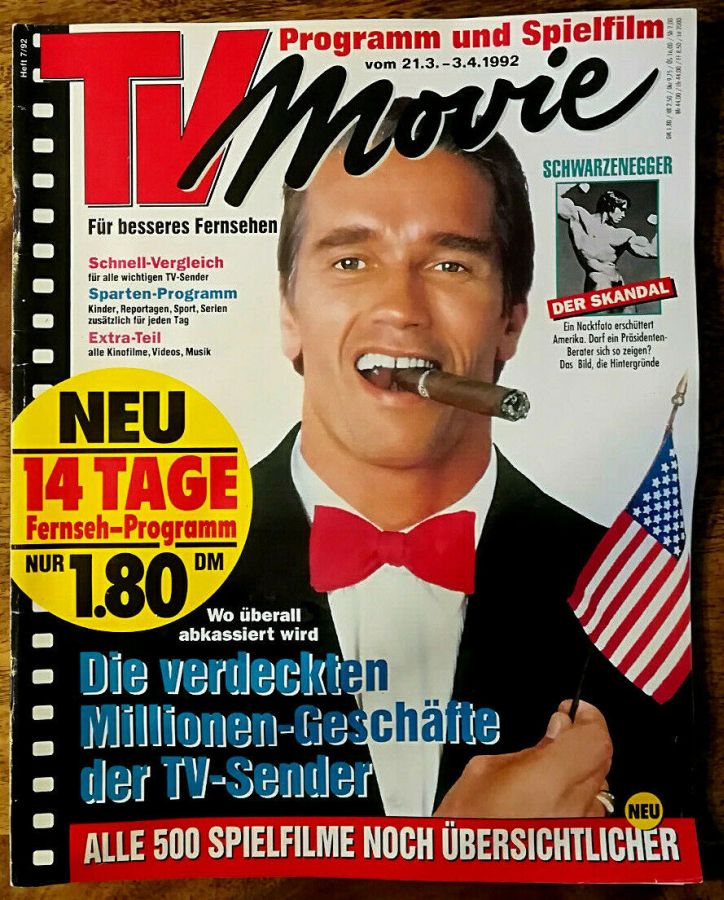 TV MOVIE magazine side cover 21 March 1992