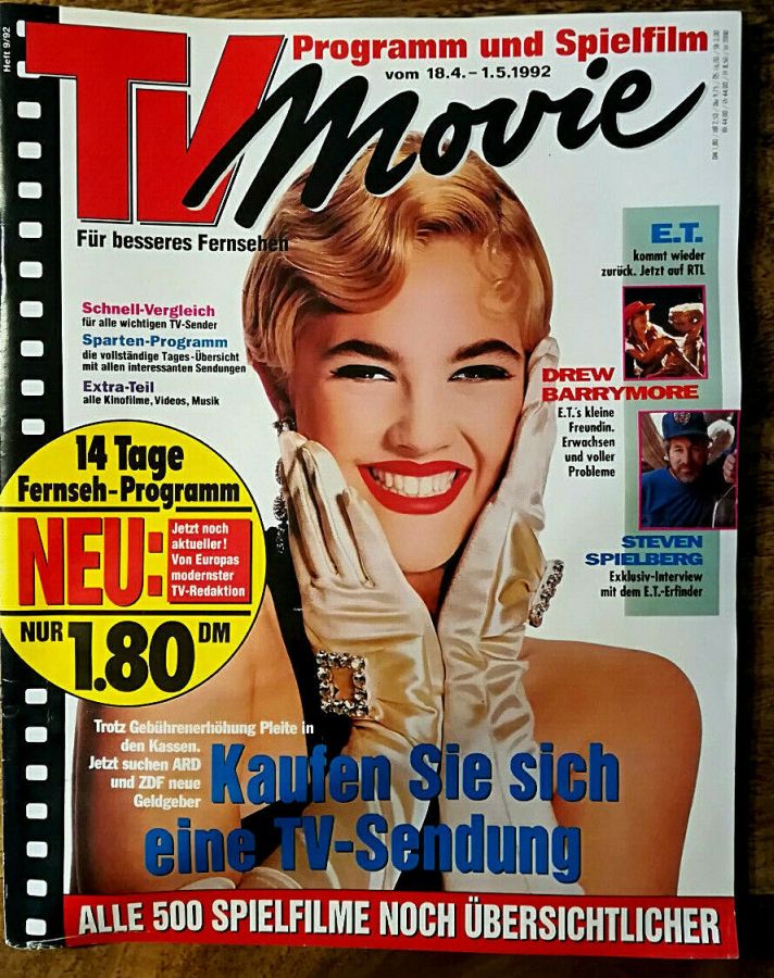 TV MOVIE magazine side cover 18 April 1992