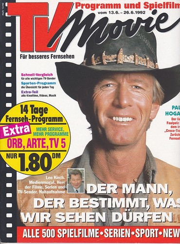TV MOVIE magazine side cover 13 June 1992