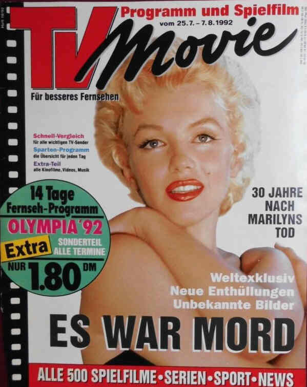 TV MOVIE magazine side cover 25 July 1992