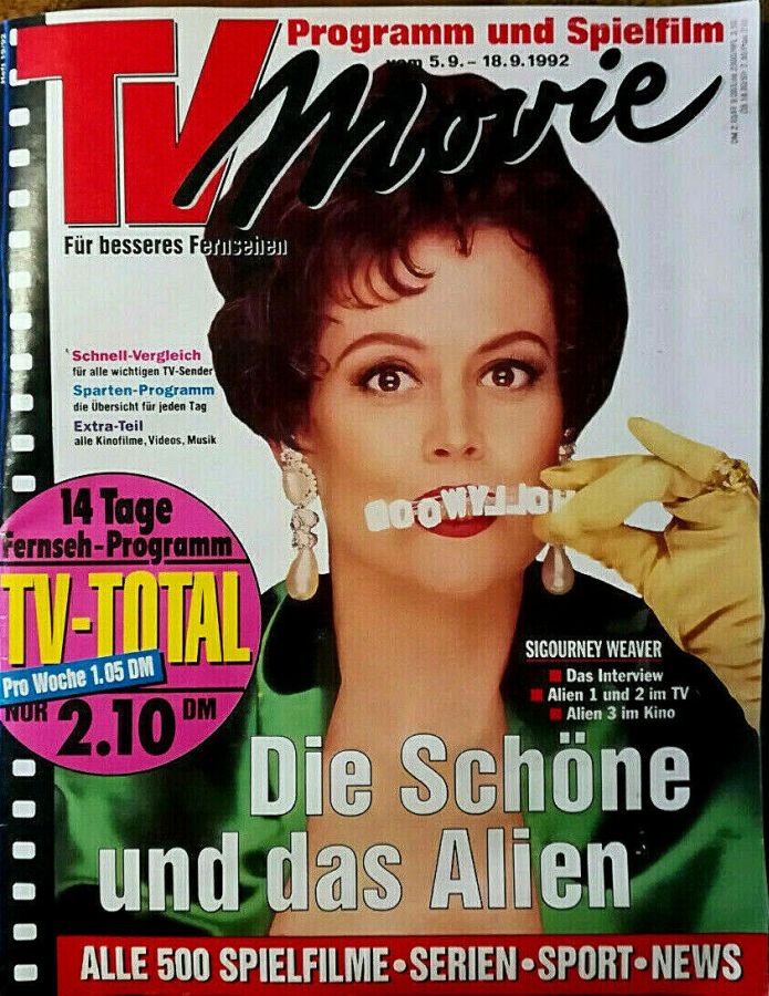 TV MOVIE magazine side cover 5 September 1992