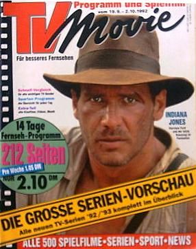 TV MOVIE magazine side cover 12 September 1992