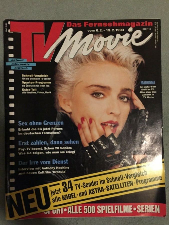 TV MOVIE magazine side cover 6 February 1993