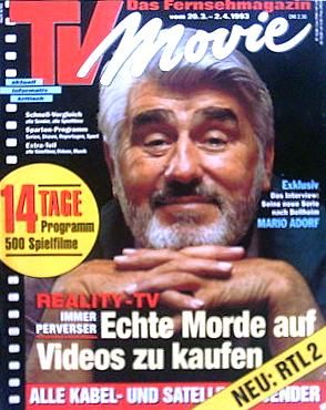TV MOVIE magazine side cover 20 March 1993