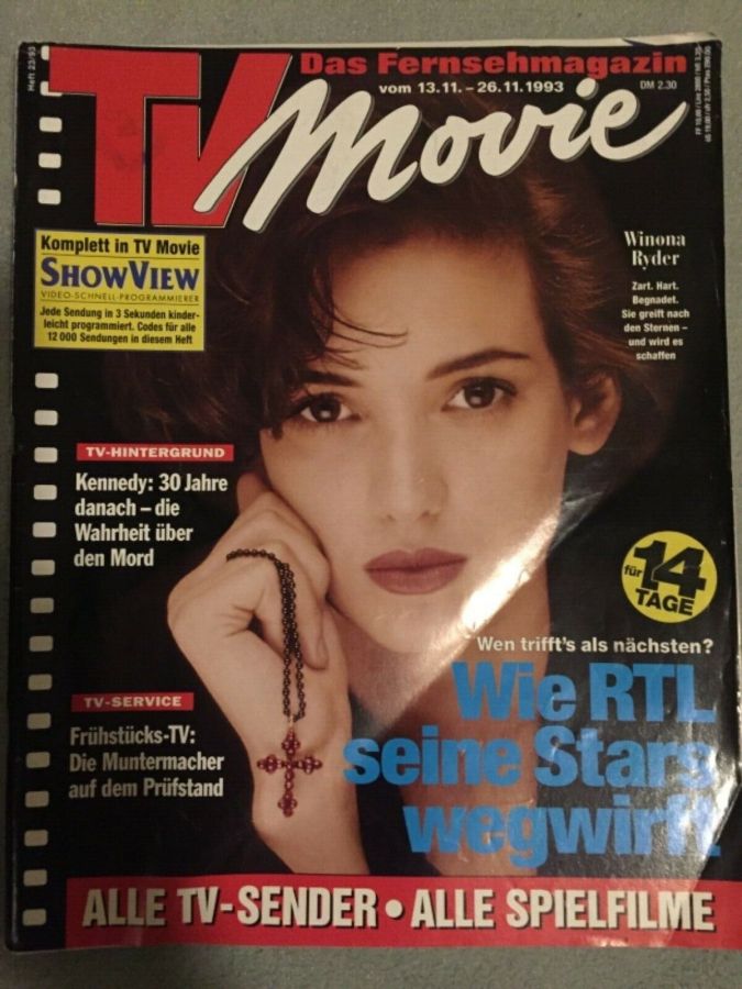 TV MOVIE magazine side cover 13 November 1993