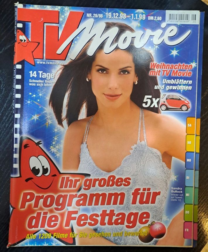 TV MOVIE magazine side cover 19 December 1998