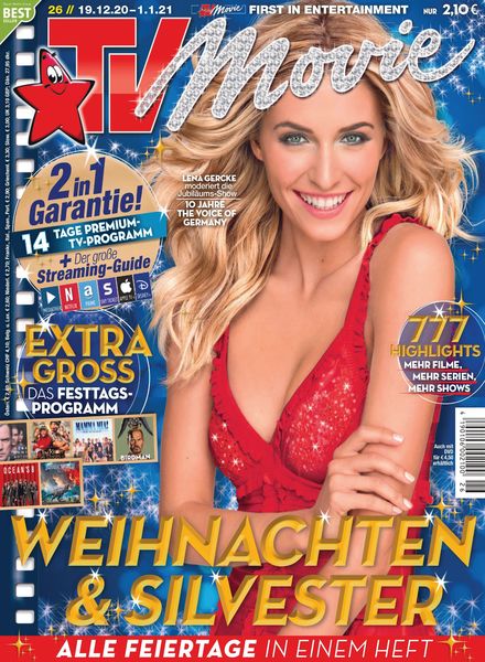 TV MOVIE magazine side cover 19 December 2020