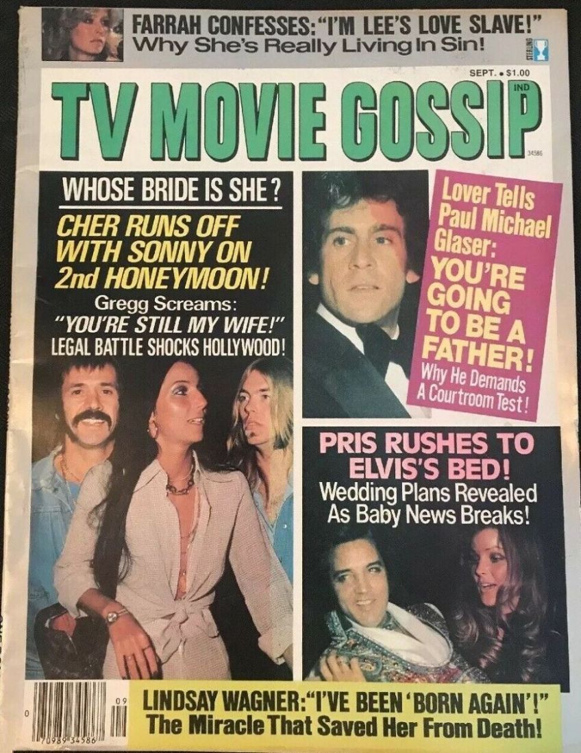 TV AND MOVIE GOSSIP magazine side cover  Vol 2 No  1  September 1977