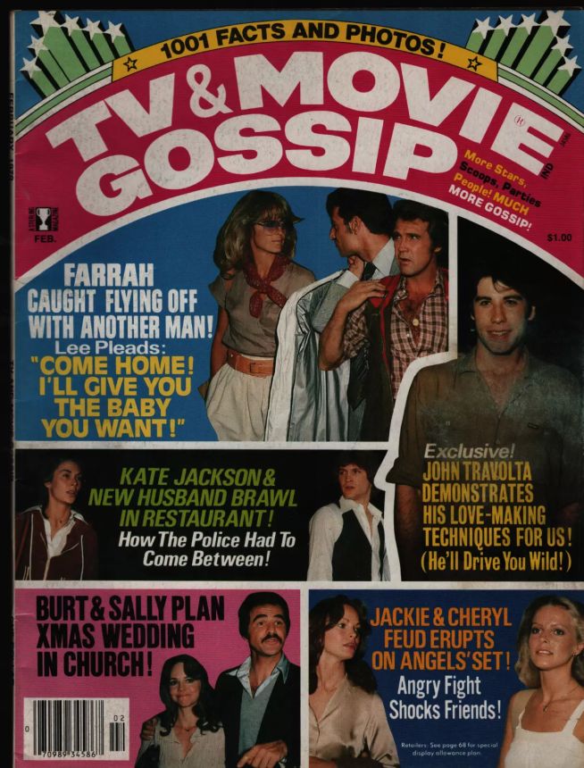 TV AND MOVIE GOSSIP magazine side cover  February 1979